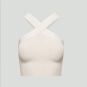 Babaton Sculpt Knit Criss Cross Cropped Tank